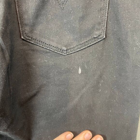 Levi’s 720 Jeans Women's 31 Black Stretch Raw Hem Super Skinny Zip Fly Outdoor - Picture 6 of 13